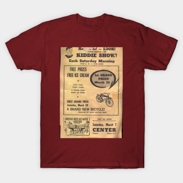 Center Theater Kiddie Matinee Flyer T-Shirt by greenporker